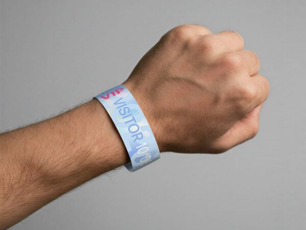 Free Paper Wristband Mockup – Realistic Tyvek Event Band