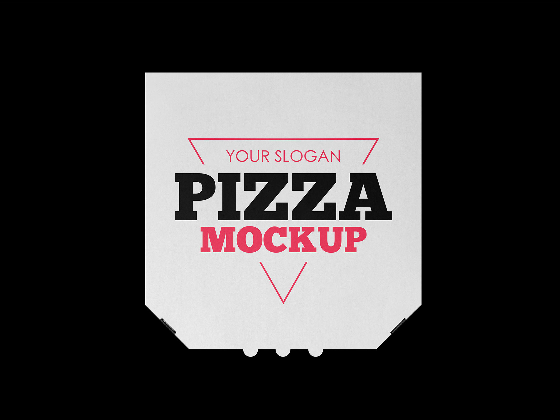 Free Pizza Box Packaging Mockup