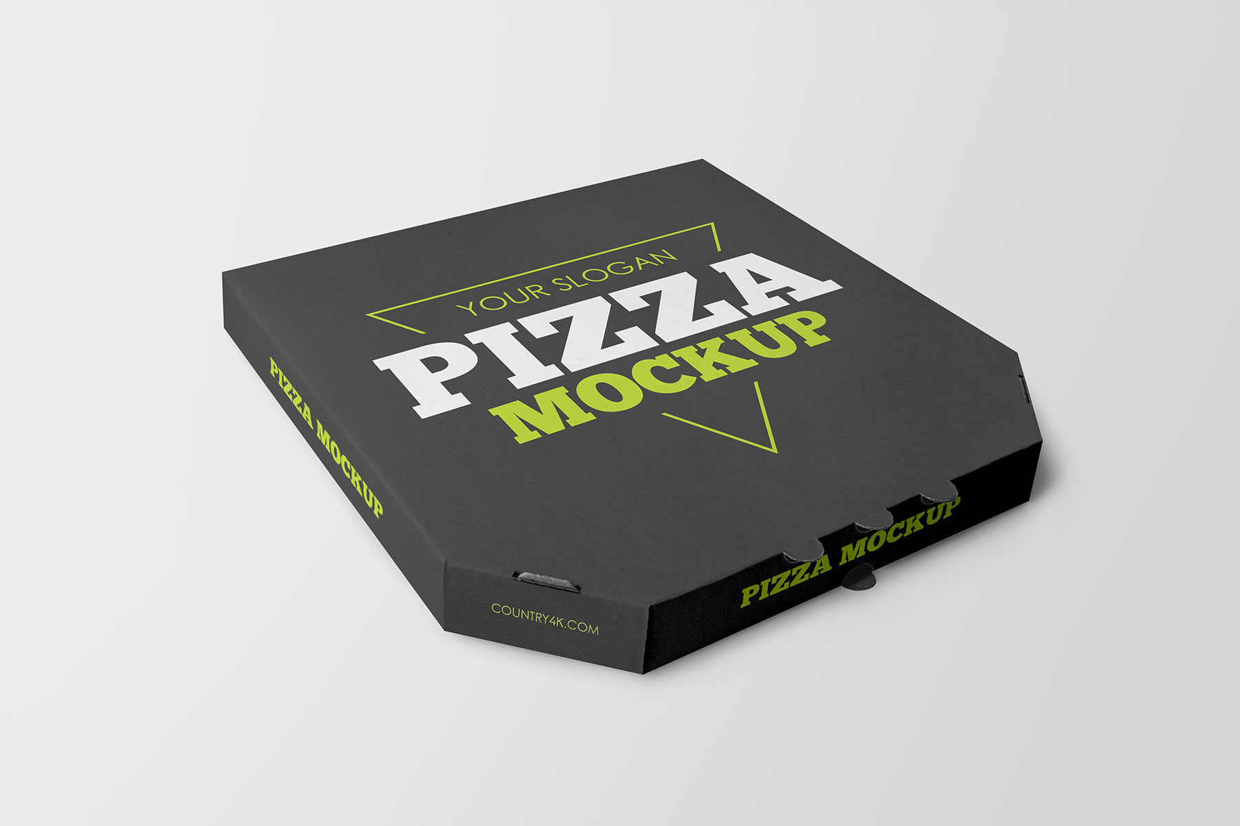 Free Pizza Box Packaging Mockup