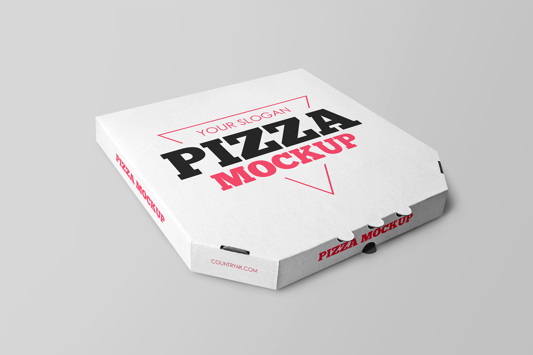 Free Pizza Box Packaging Mockup
