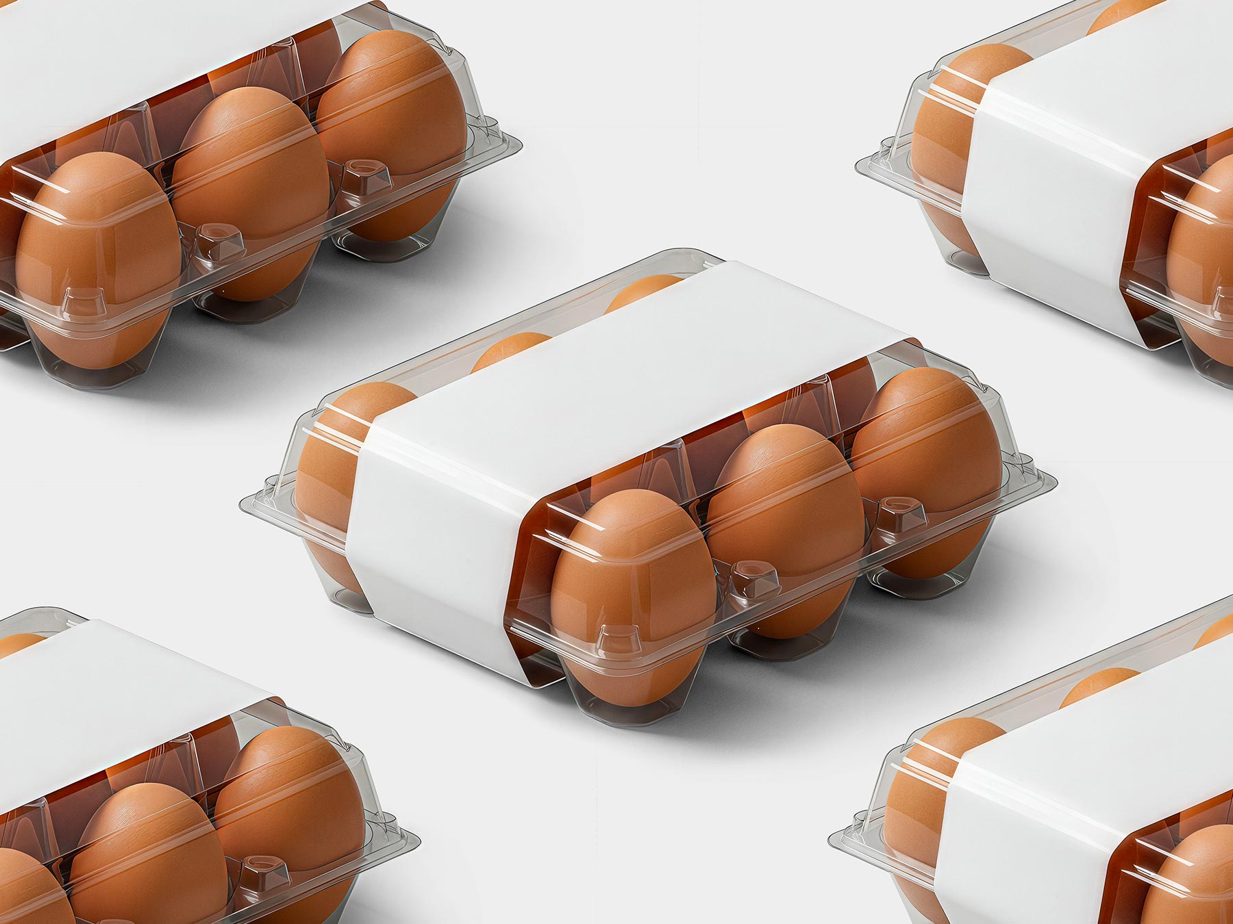 Free Plastic Egg Box Mockup – Pack Label PSD