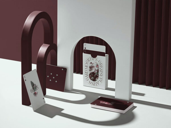 Free Playing Cards and Tuck Box Display Mockup