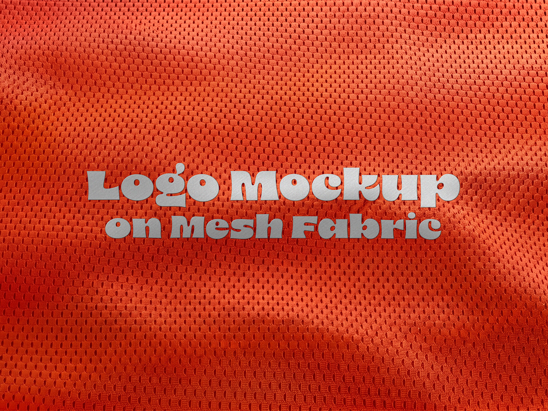 Free Sports Jersey Logo Mockup on Mesh Fabric