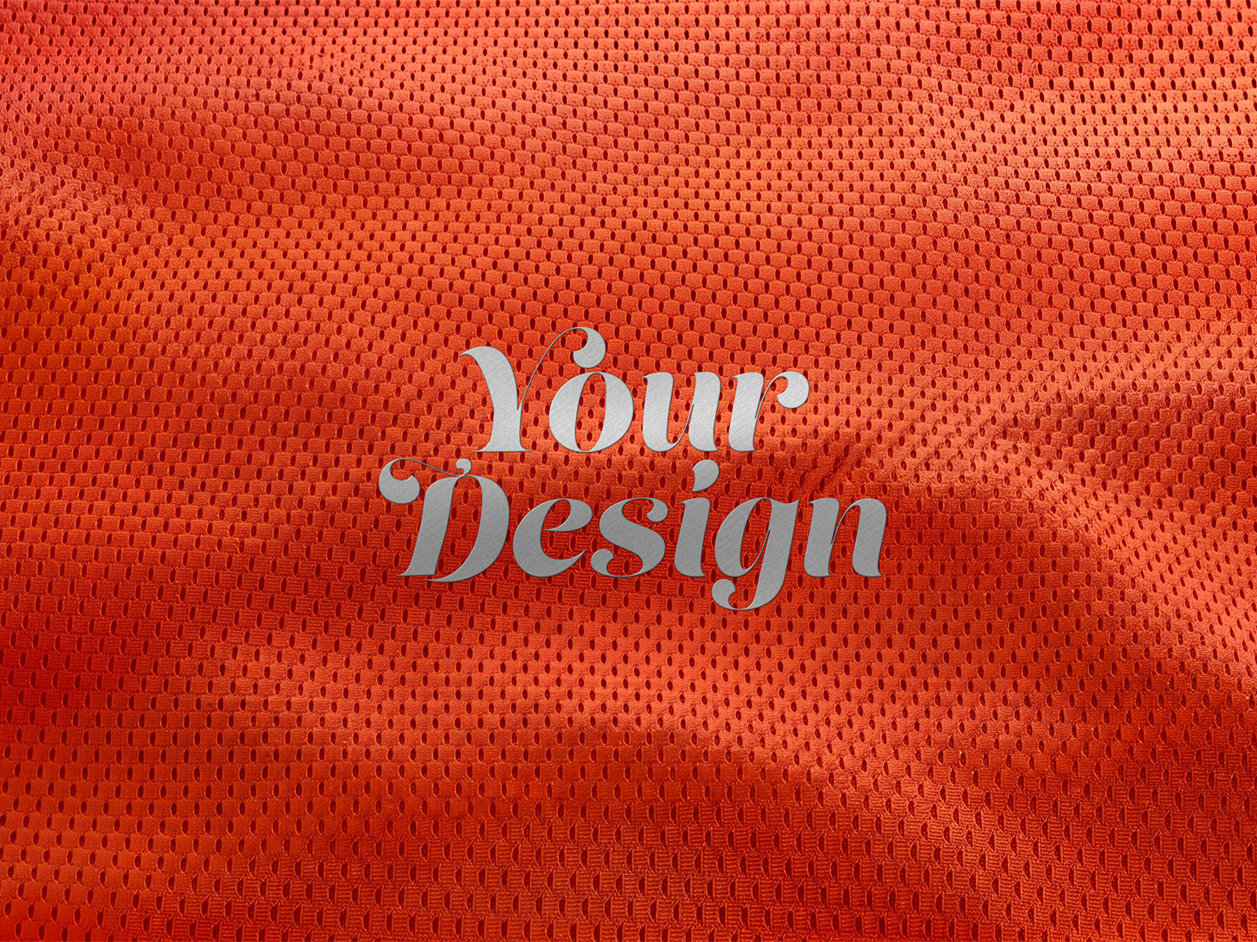 Free Sports Jersey Logo Mockup on Mesh Fabric