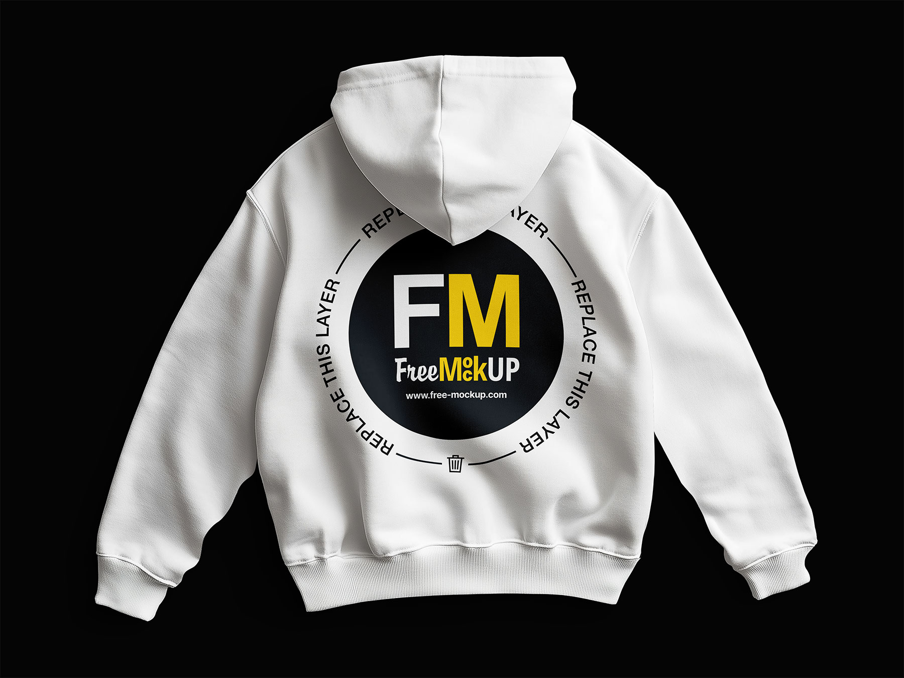 Hoodie Back View Free Mockup