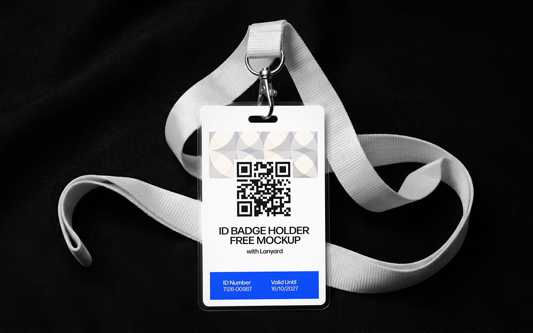 ID Badge Holder with Lanyard Free Mockup