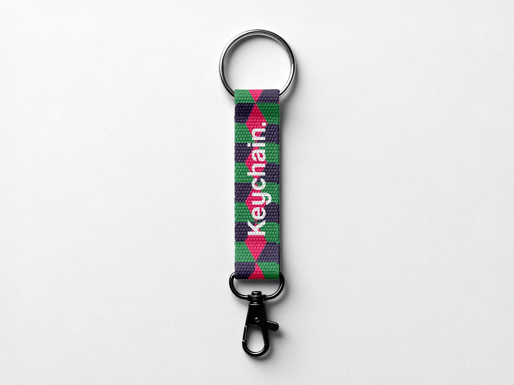 Minimalist Fabric Keychain Mockup