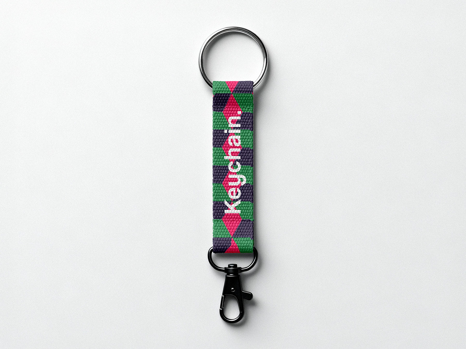 Minimalist Fabric Keychain Mockup