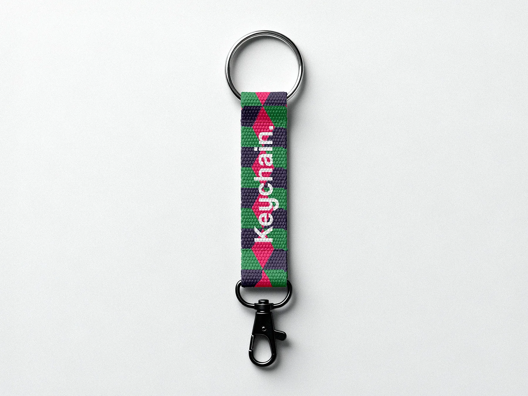 Minimalist Fabric Keychain Mockup