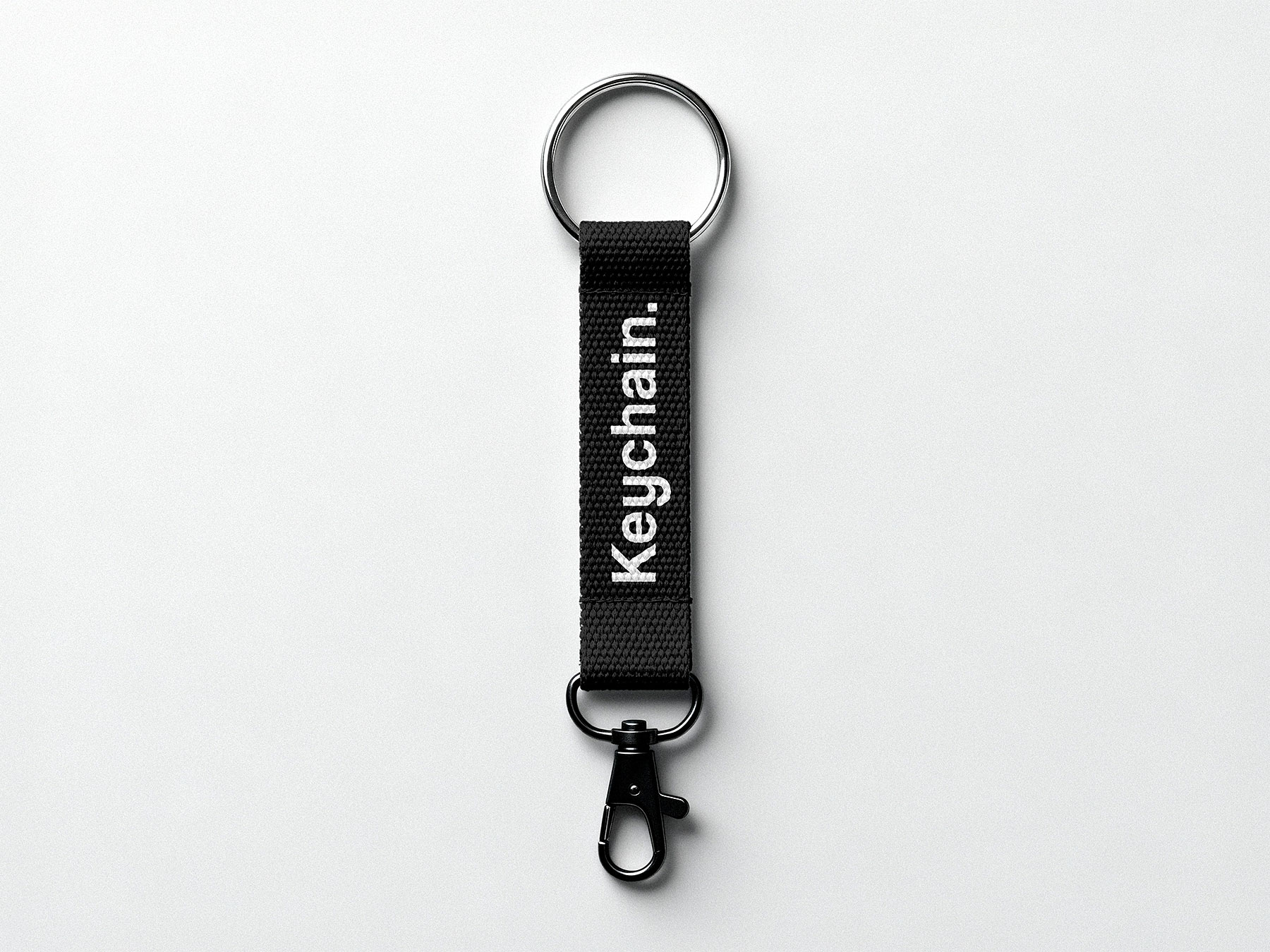 Minimalist Fabric Keychain Mockup