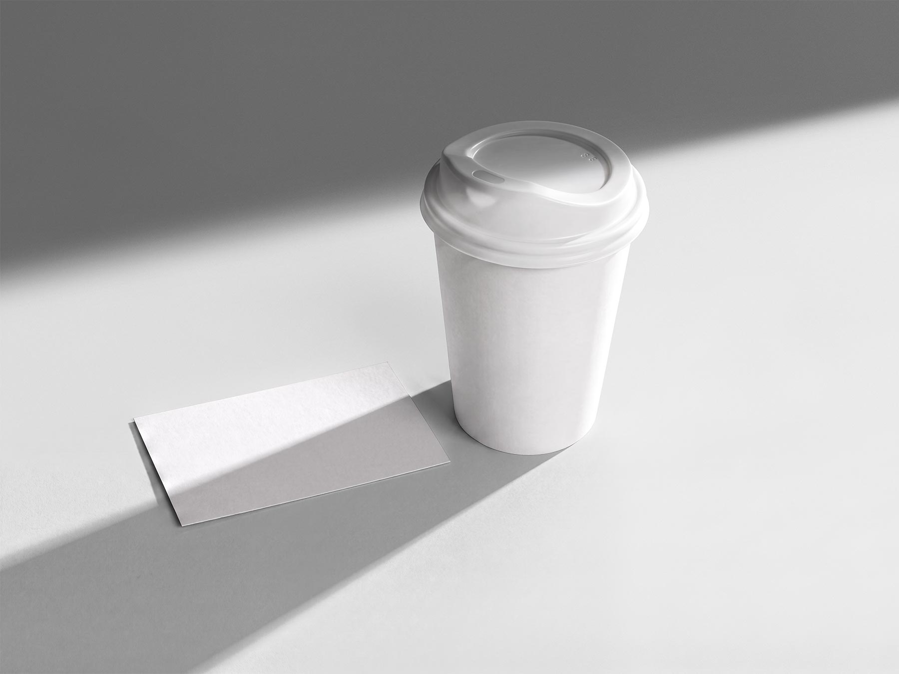 Paper Coffee Cup and Business Card Free Mockup