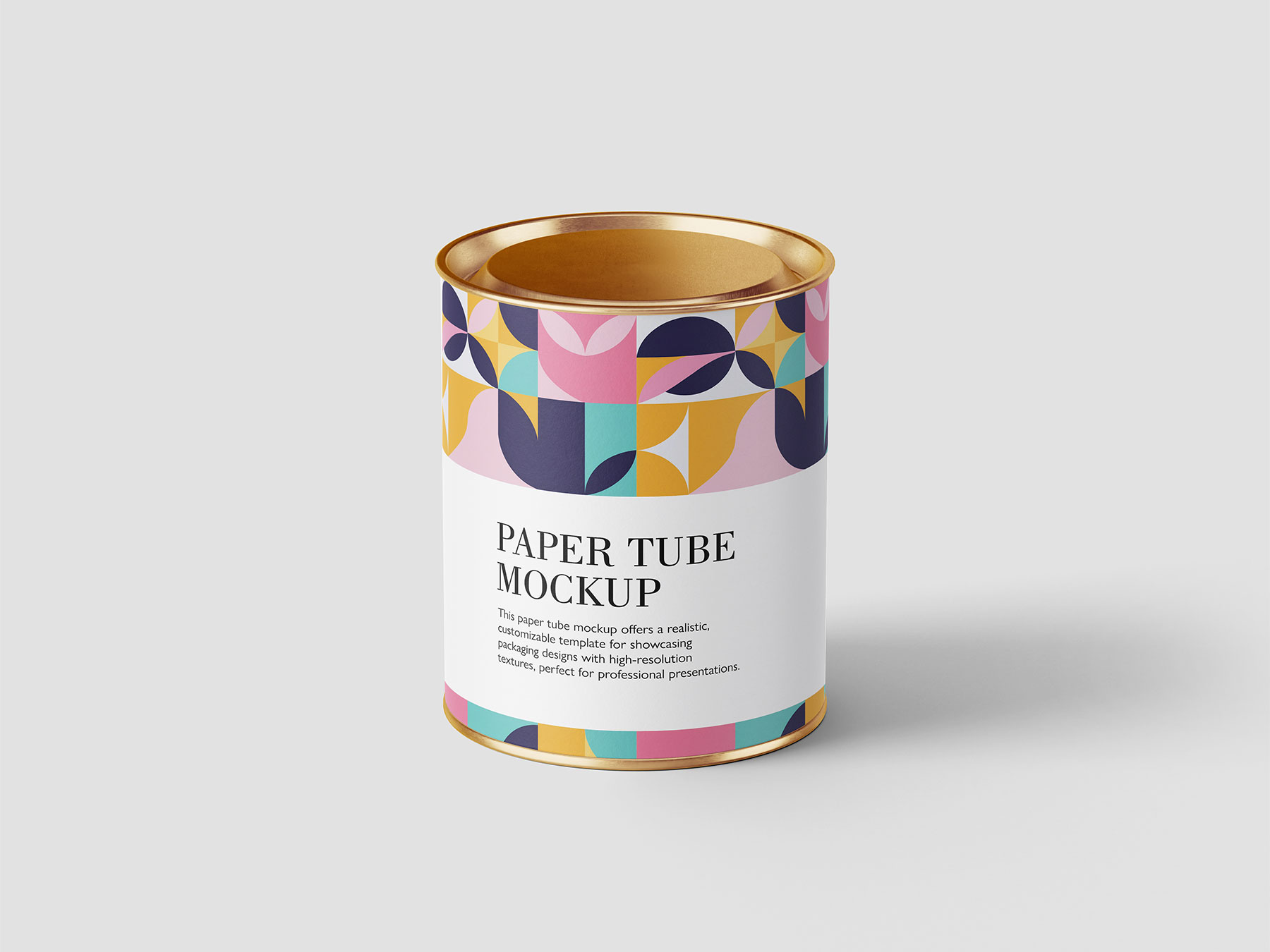 Paper Tube Canister Packaging Mockup (4 PSD)