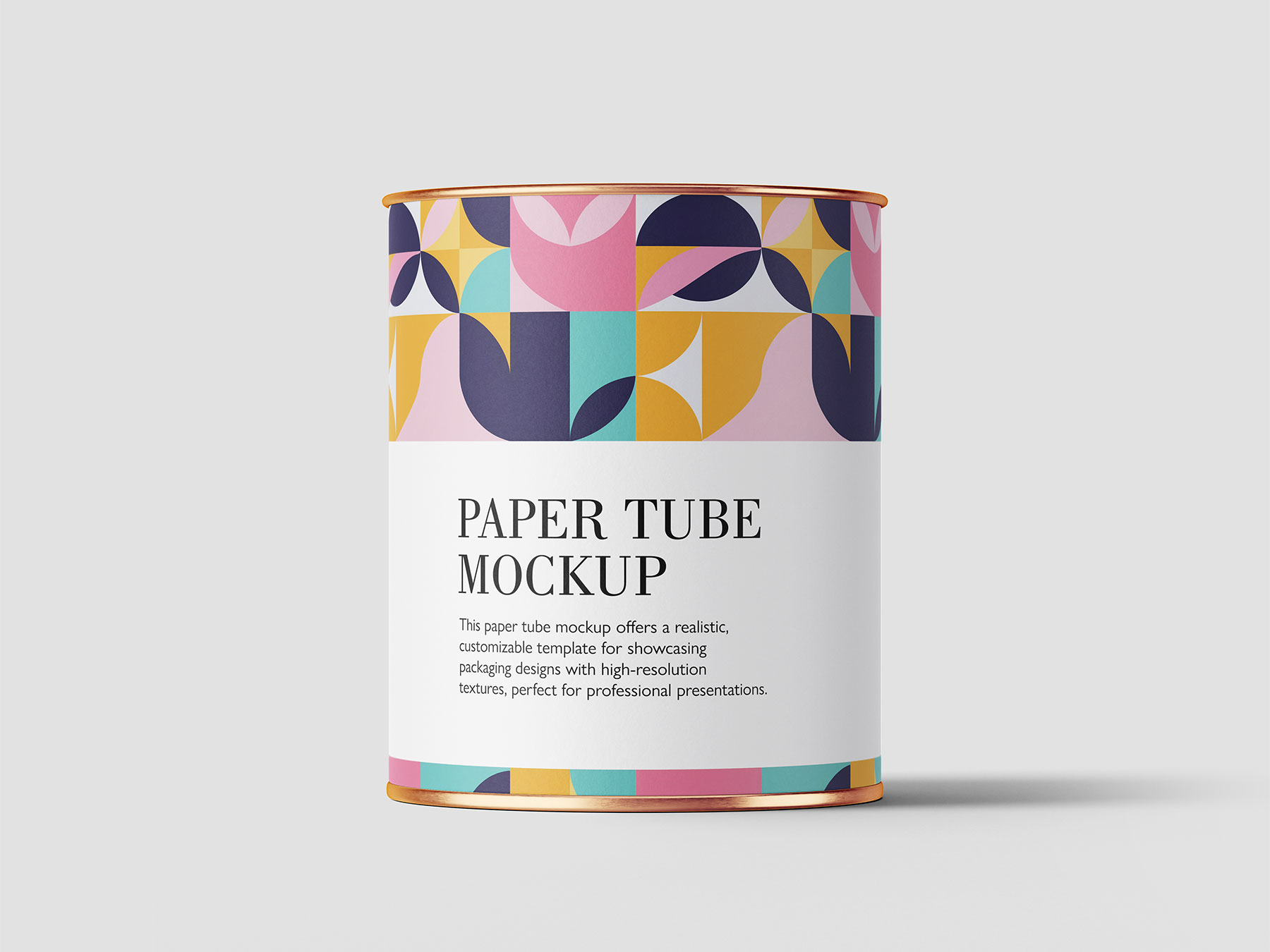 Paper Tube Canister Packaging Mockup (4 PSD)