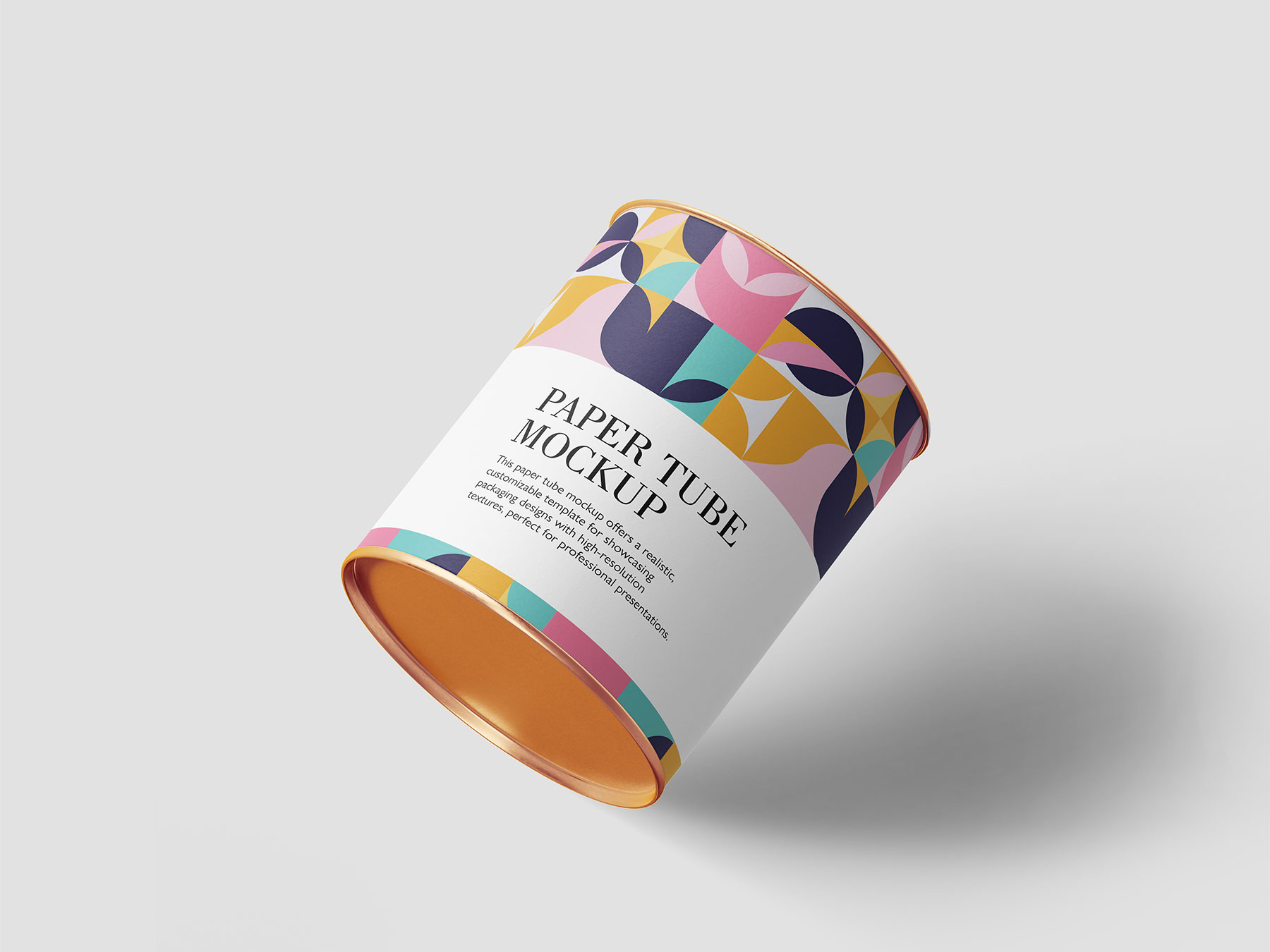 Paper Tube Canister Packaging Mockup (4 PSD)