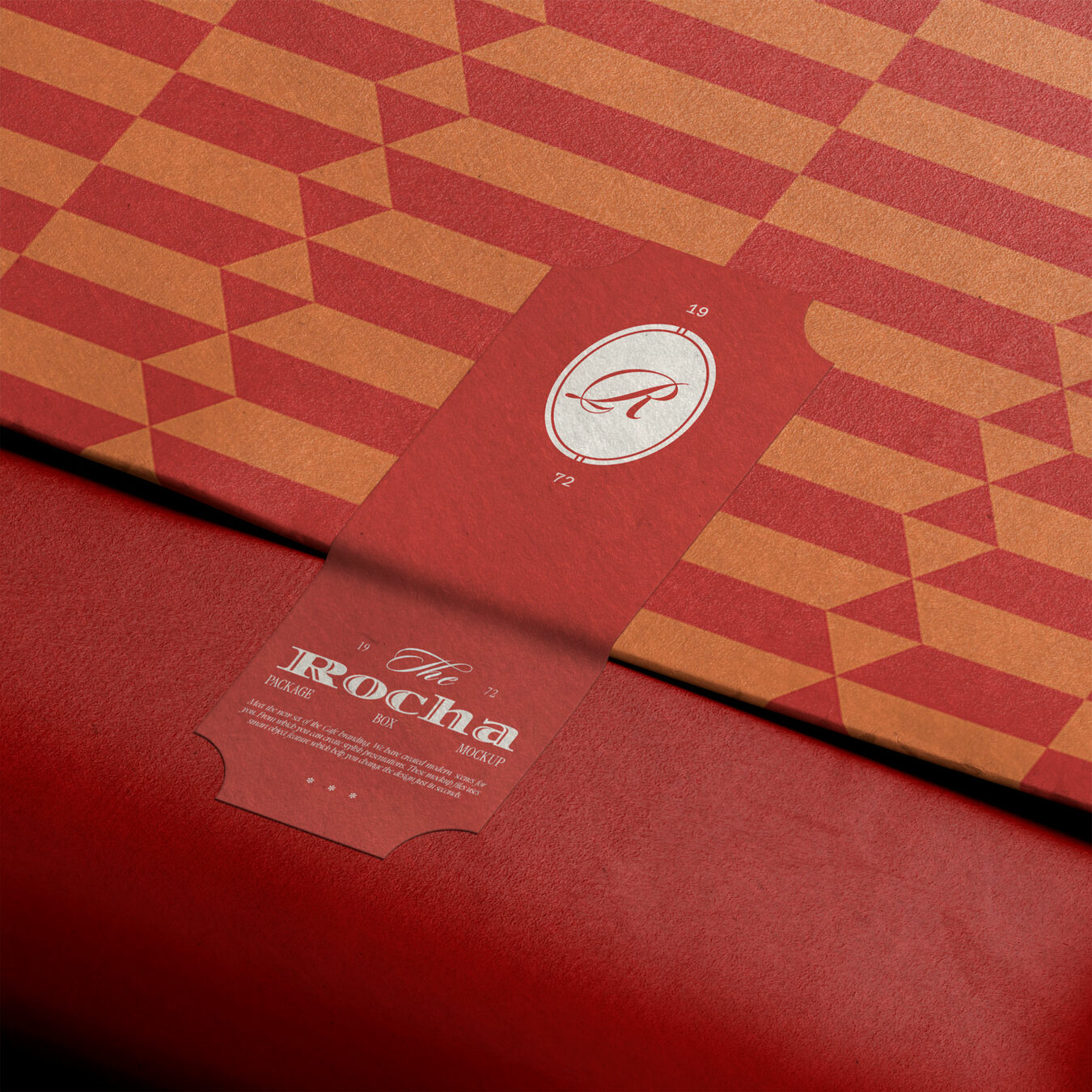 Tissue Paper with Vertical Sticker Free Mockup (Isometric)