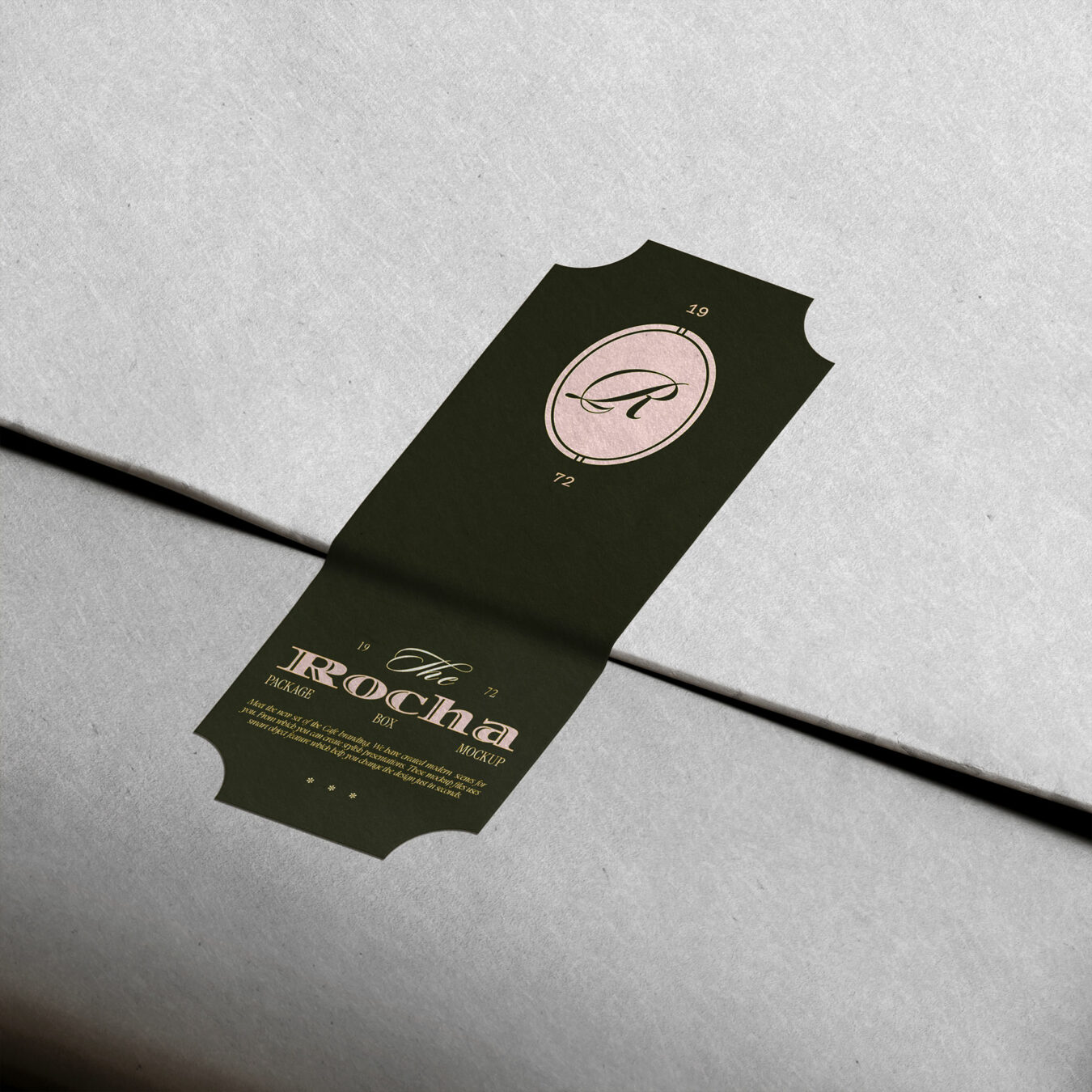Tissue Paper with Vertical Sticker Free Mockup (Isometric)