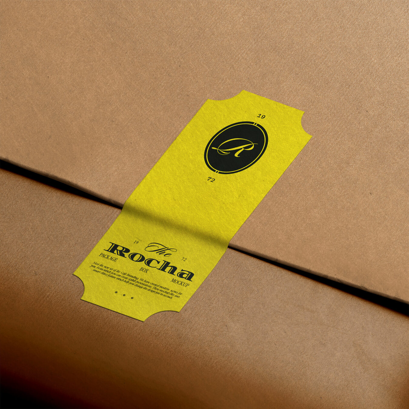 Tissue Paper with Vertical Sticker Free Mockup (Isometric)