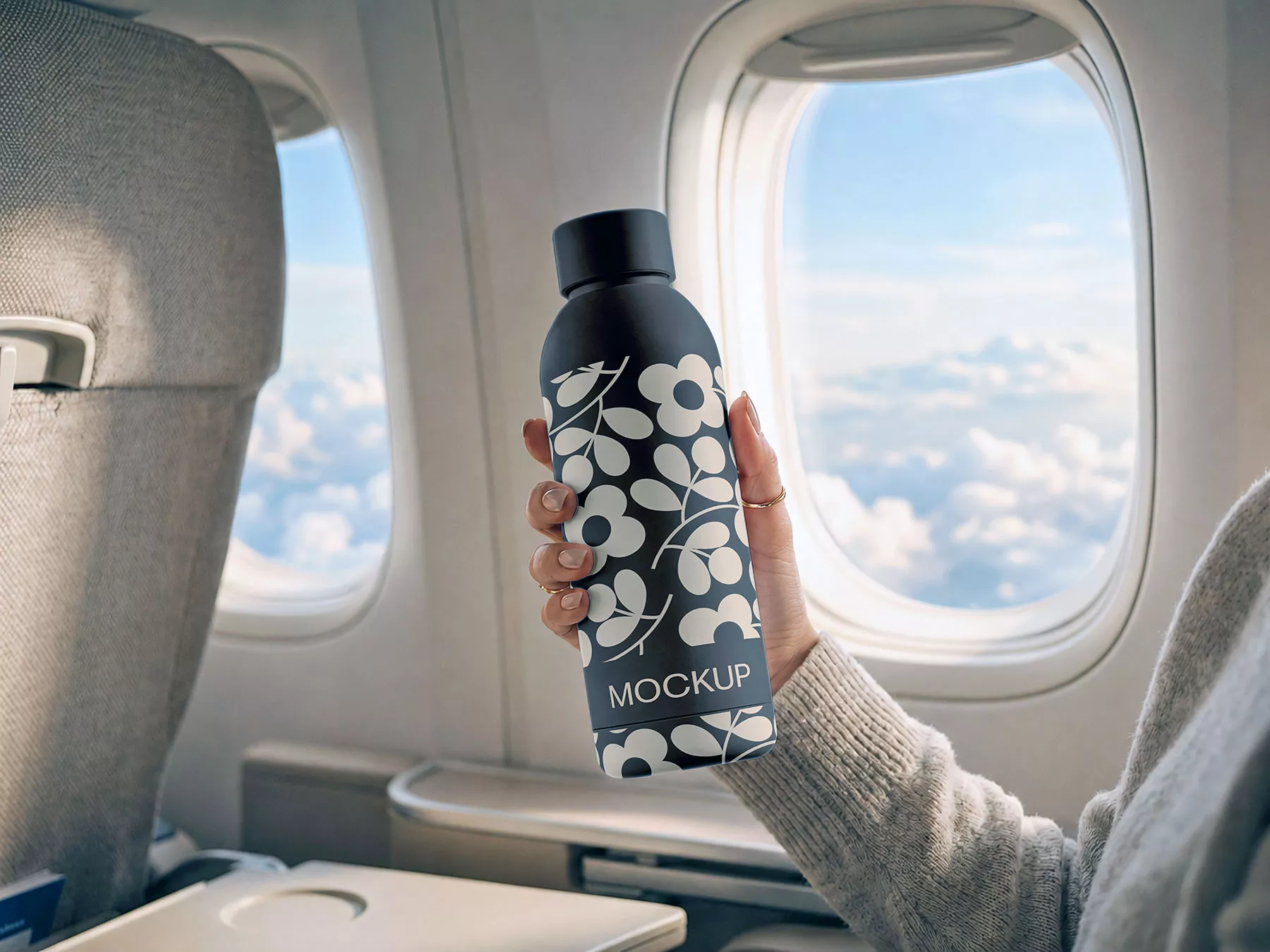 Water Bottle Mockup (Free PSD)
