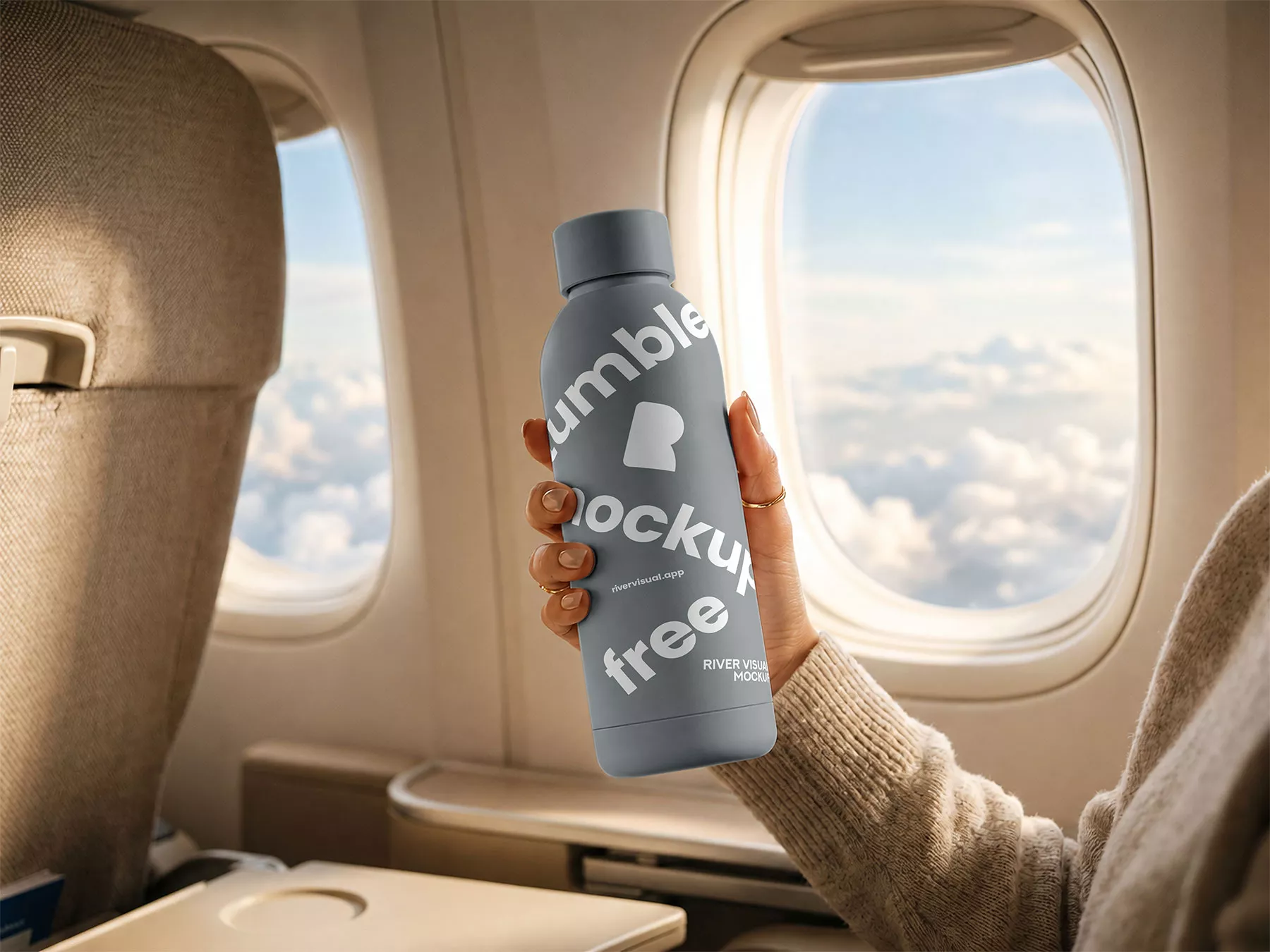 Water Bottle Mockup (Free PSD)