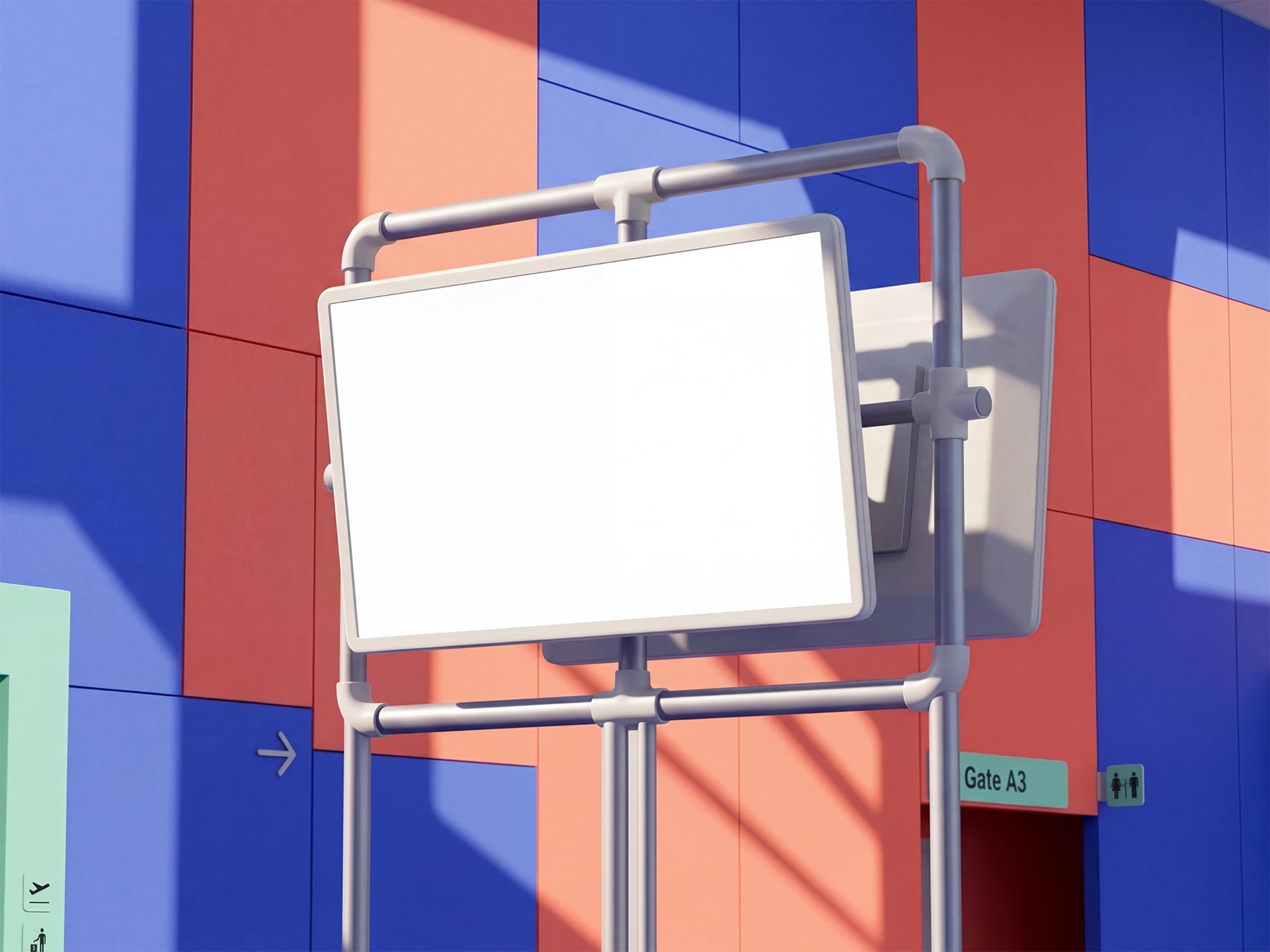 Free Airport Signboard Mockup