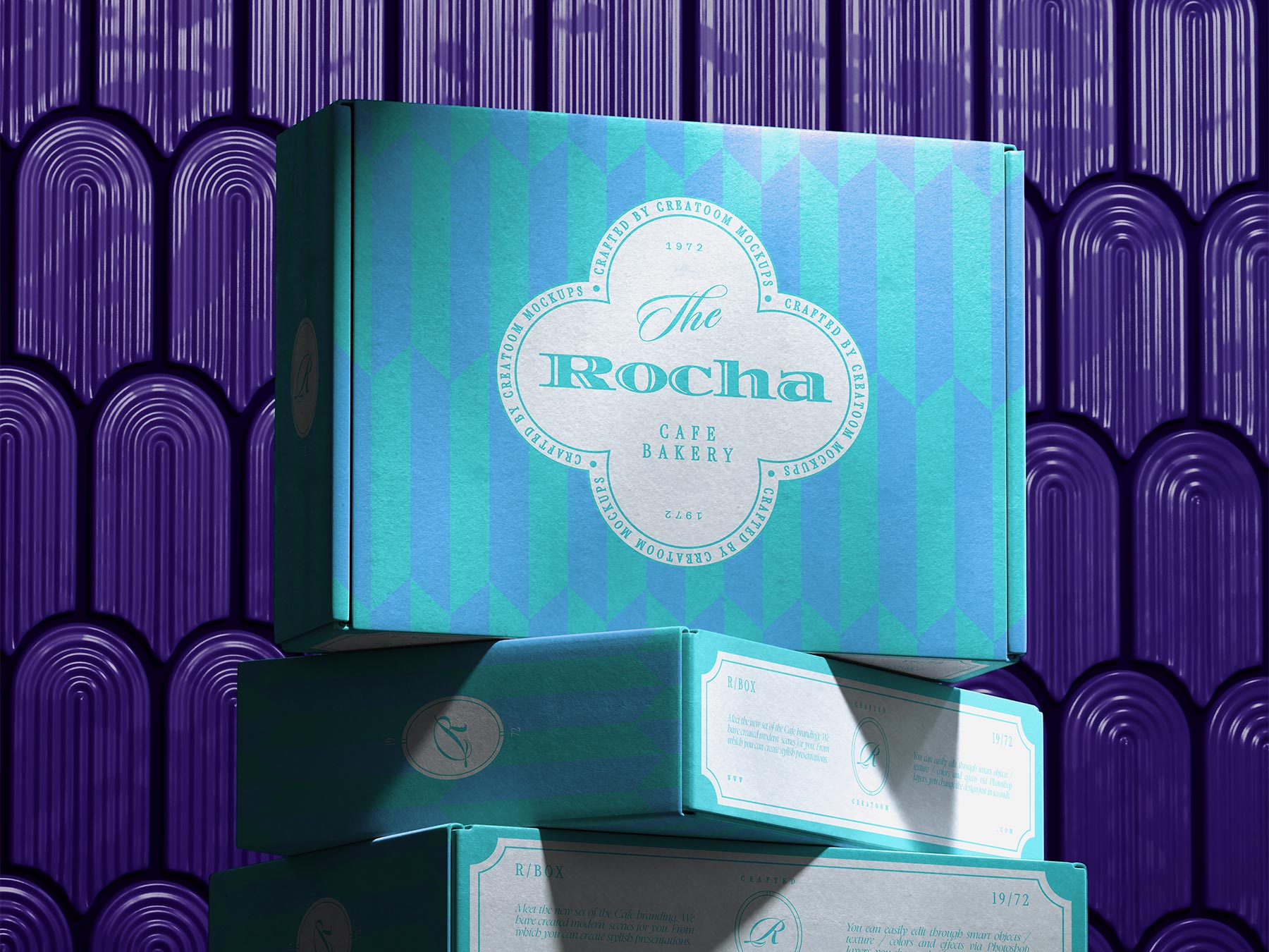 Free Cardboard Packaging Boxes Mockup PSD – Stacked Box Set