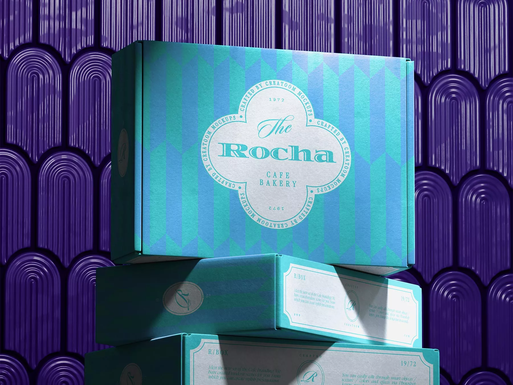 Free Cardboard Packaging Boxes Mockup PSD – Stacked Box Set