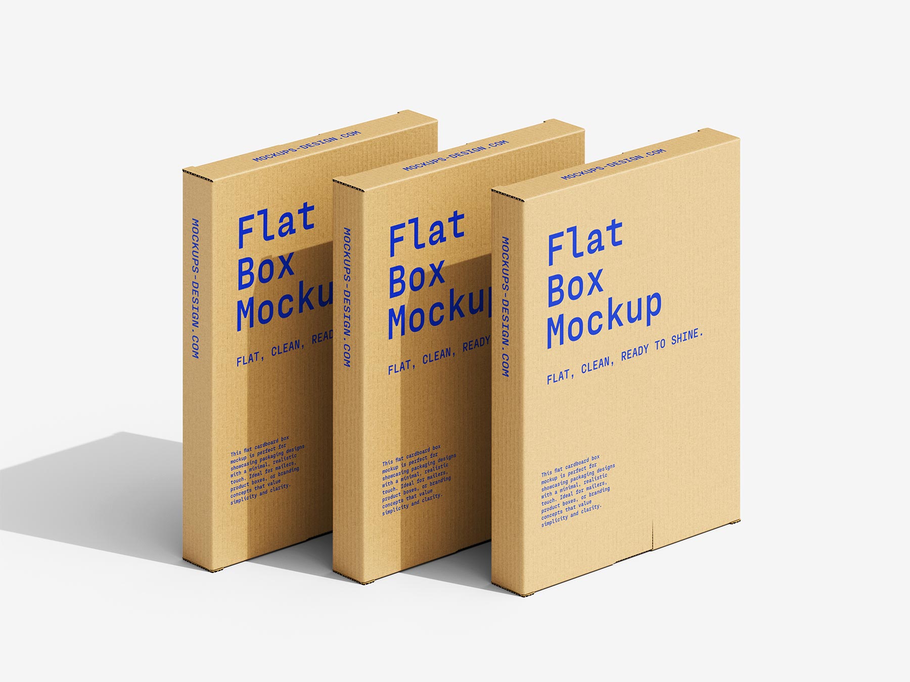 Free Flat Mailer Box Mockup PSD – Kraft Cardboard Set