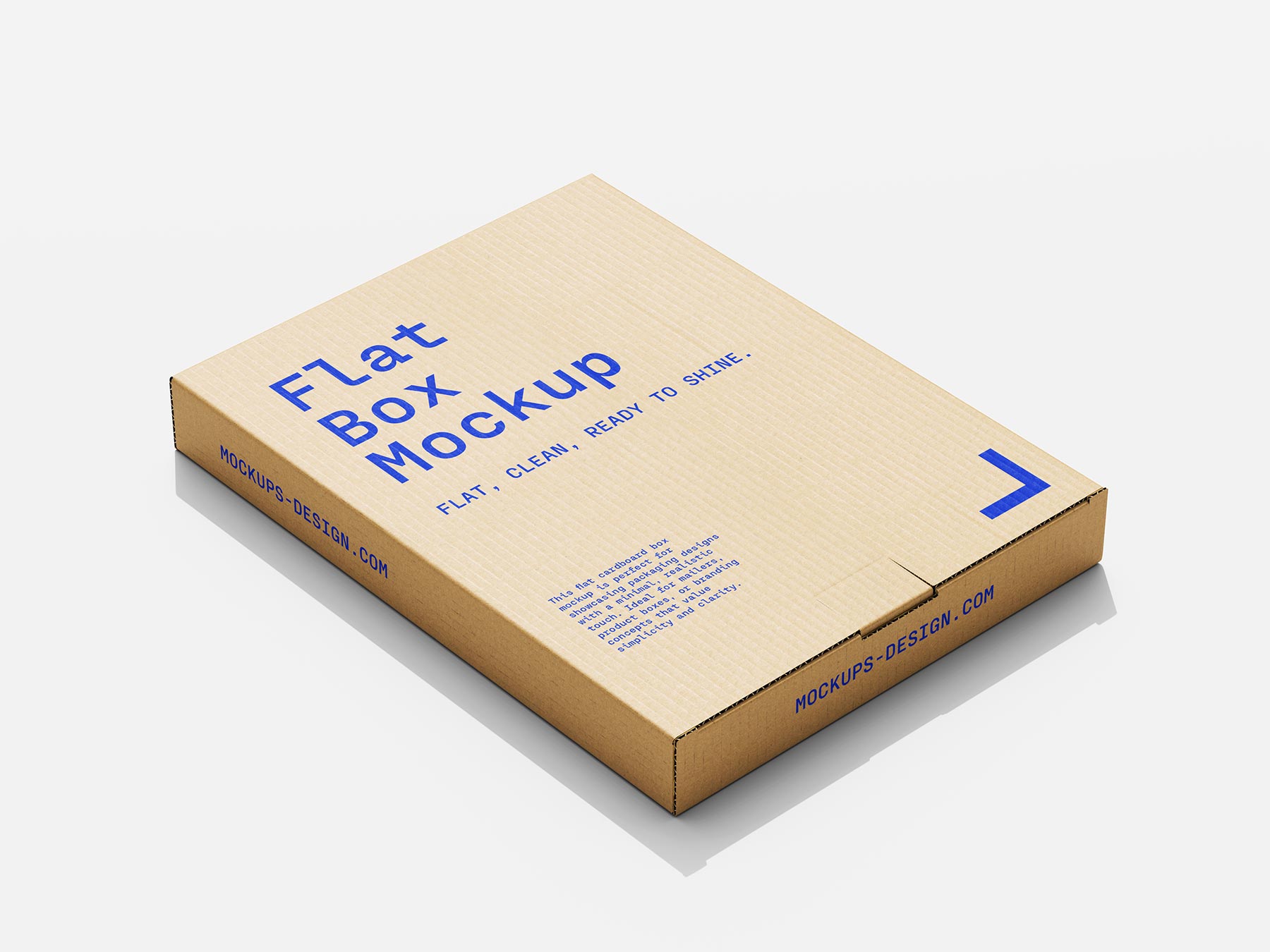 Free Flat Mailer Box Mockup PSD – Kraft Cardboard Set