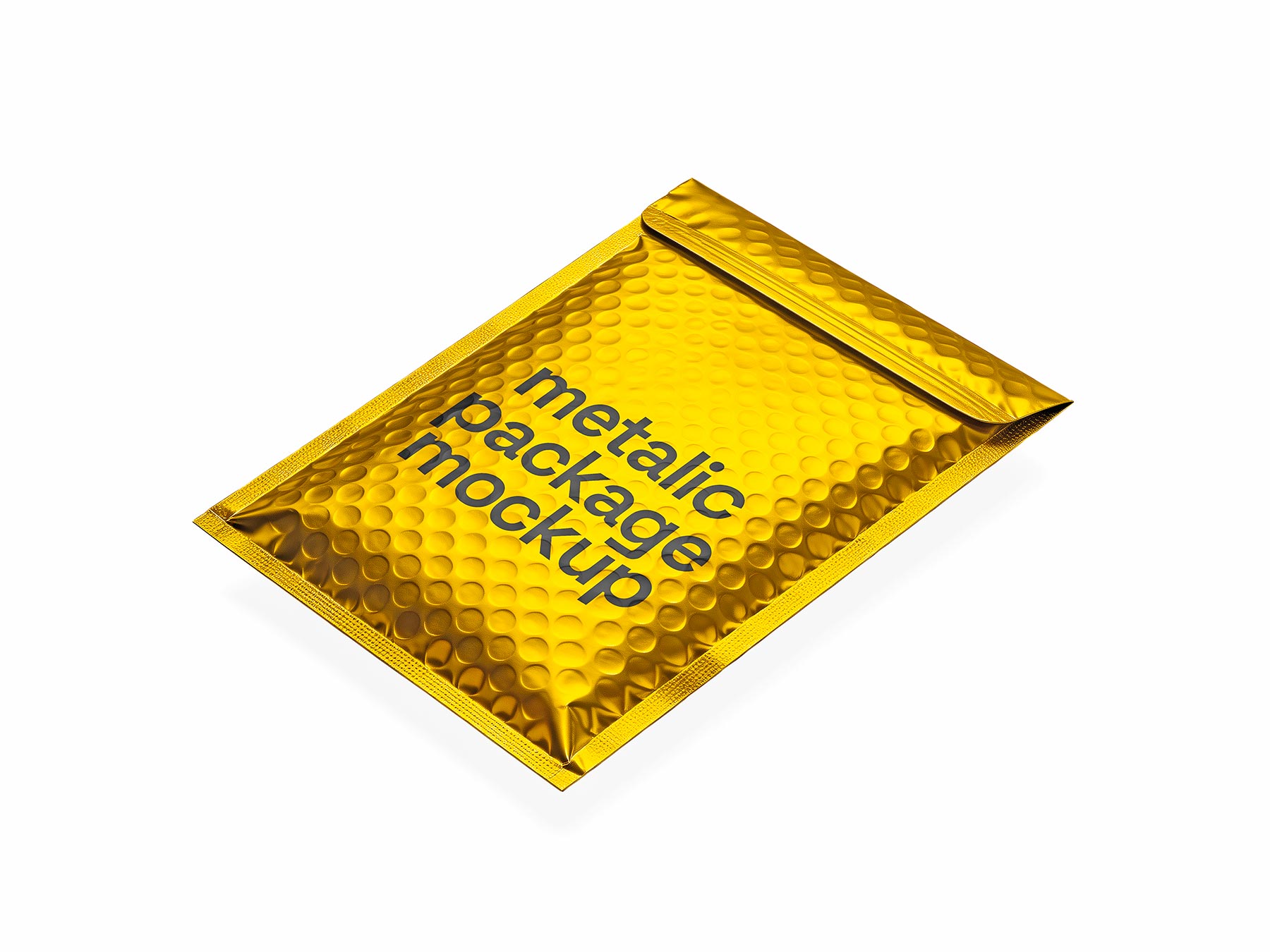 Free Metallic Bubble Mailer Mockup – Foil Envelope Display