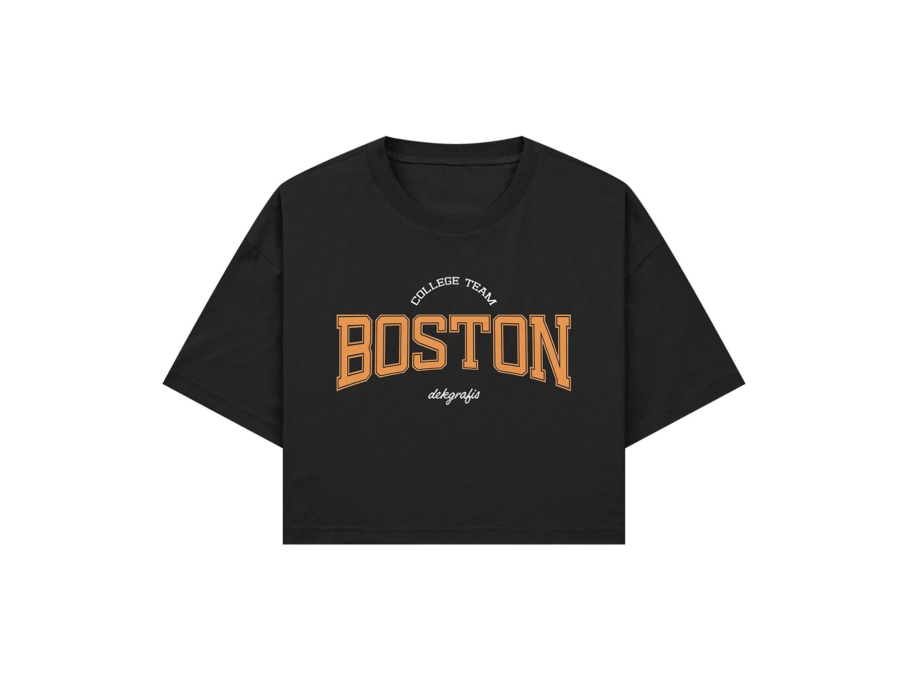 Free Oversized Crop Top T-Shirt Mockup