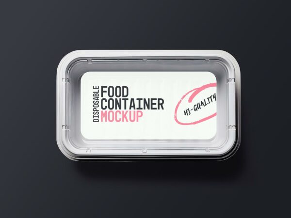 Free Plastic Food Container Mockup