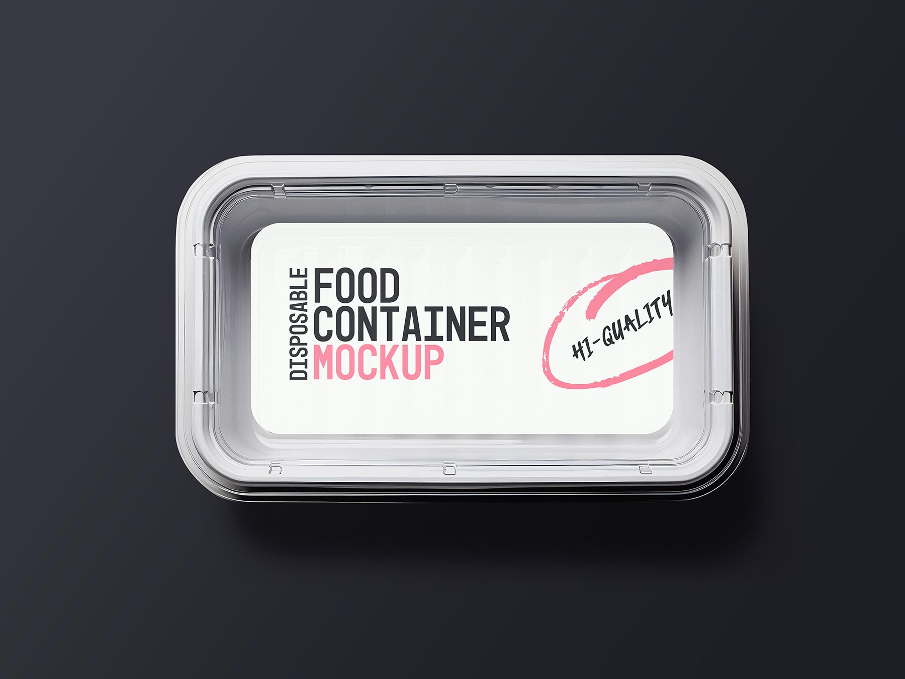 Free Plastic Food Container Mockup