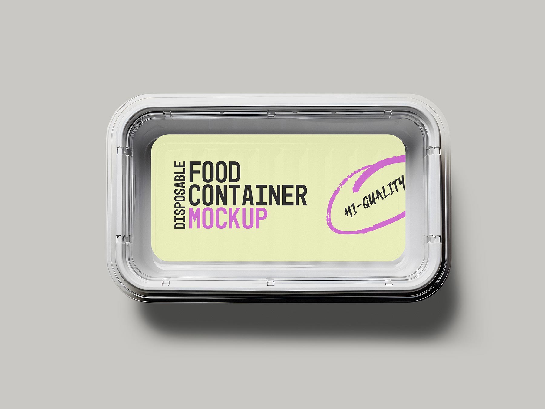 Free Plastic Food Container Mockup