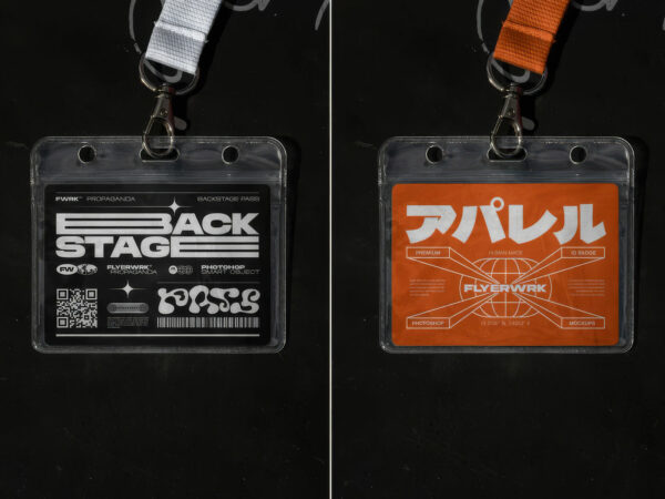 Free Plastic ID Badge Mockup