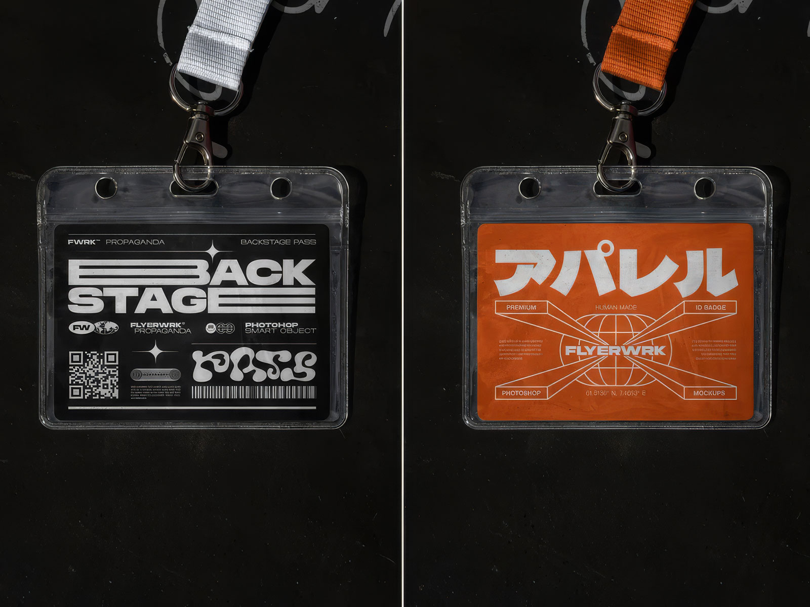 Free Plastic ID Badge Mockup
