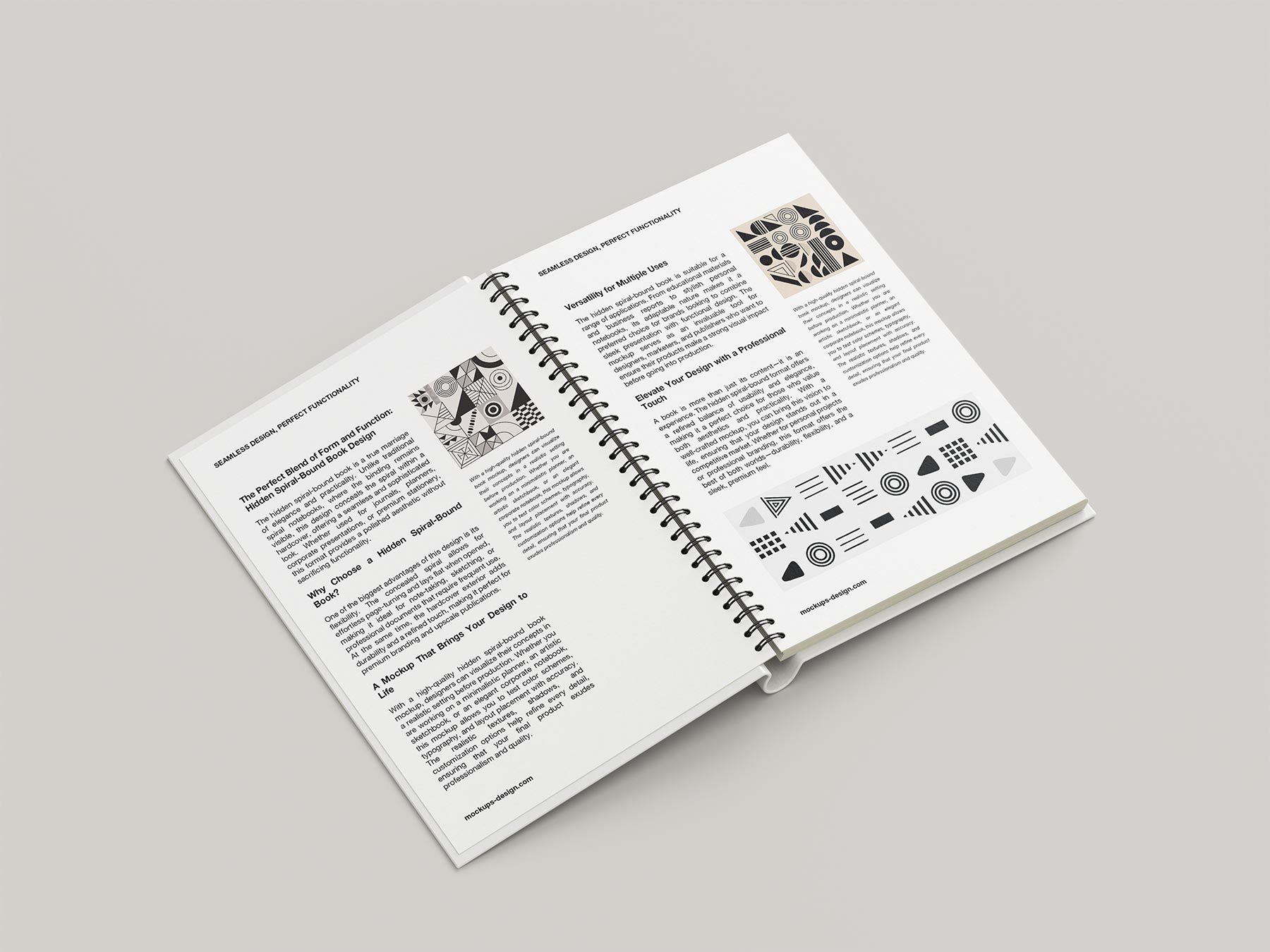 Free Spiral Notebook Mockup – Wire-O Book PSD Set