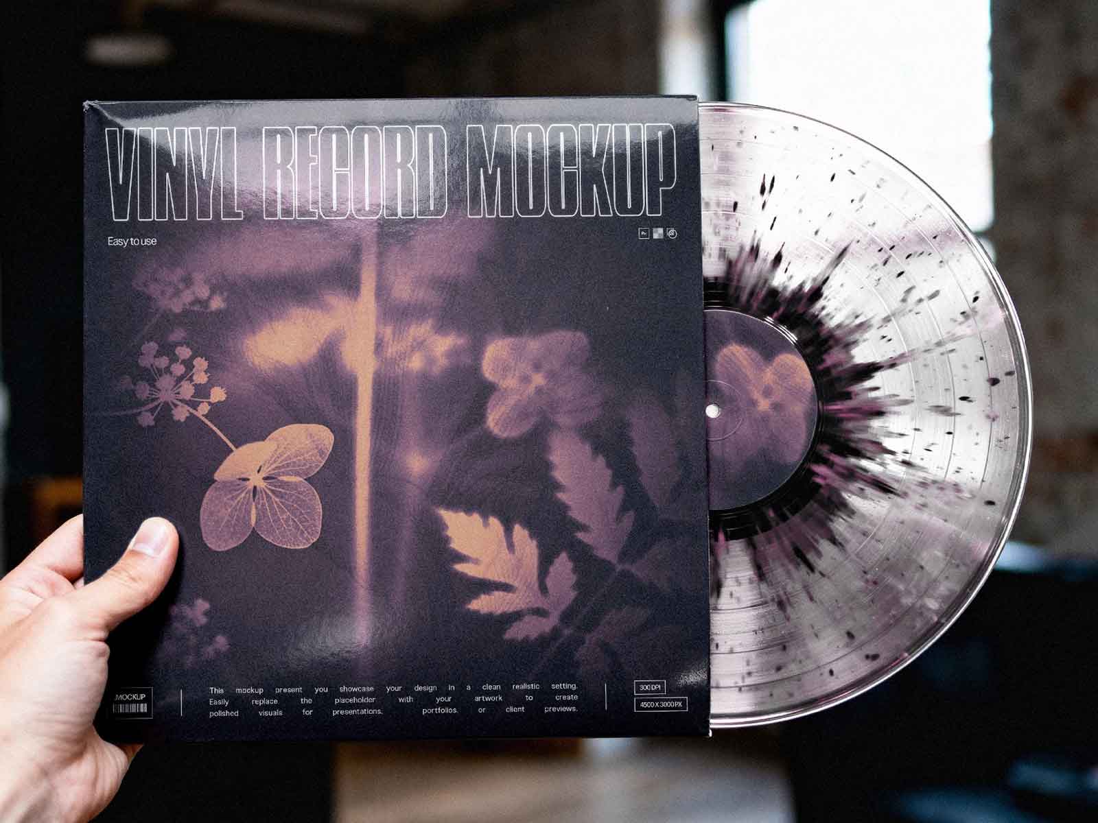 Free Vinyl Record Mockup – Album Cover Sleeve