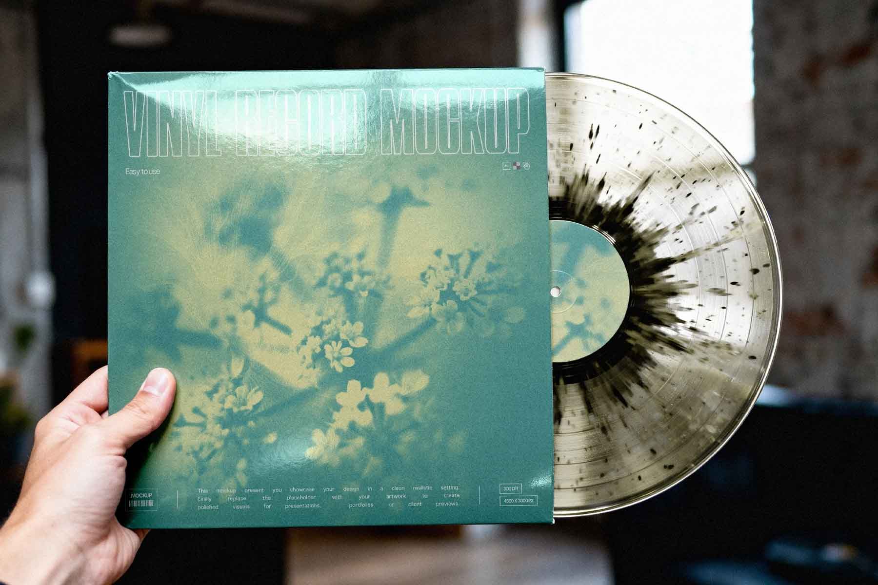 Free Vinyl Record Mockup – Album Cover Sleeve