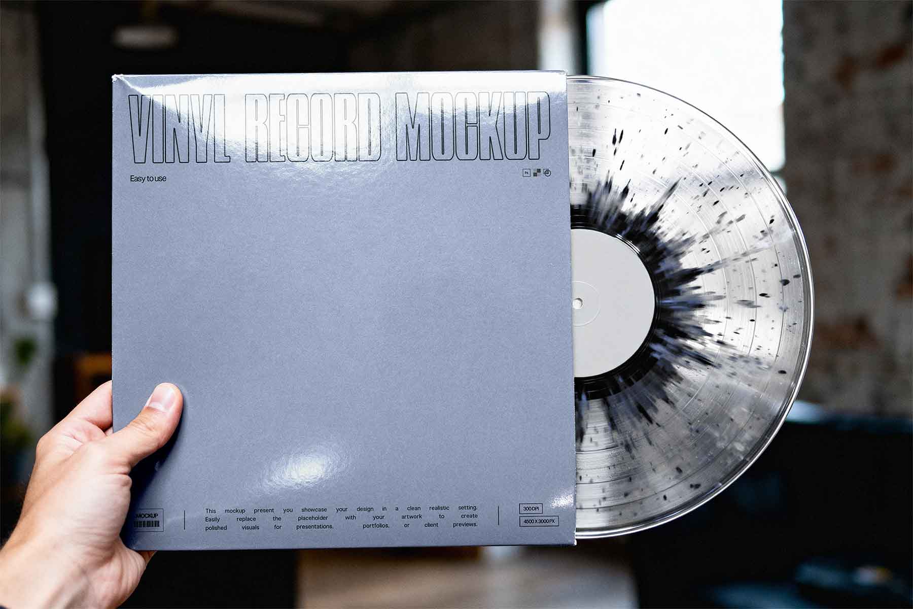 Free Vinyl Record Mockup – Album Cover Sleeve