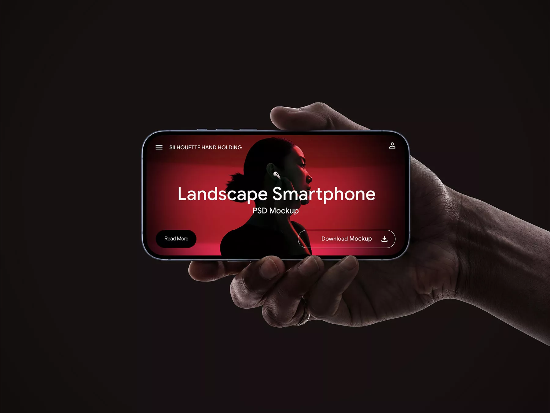 Landscape Smartphone PSD Mockup (Free Download)