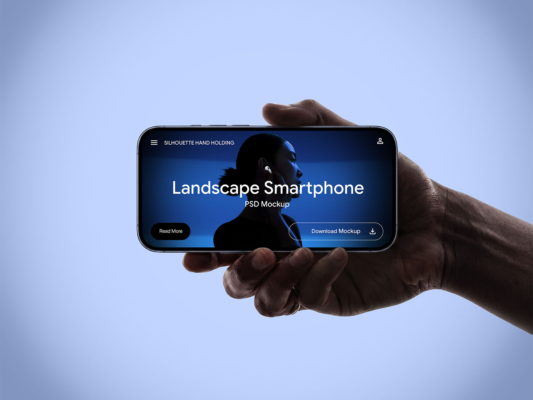 Landscape Smartphone PSD Mockup (Free Download)