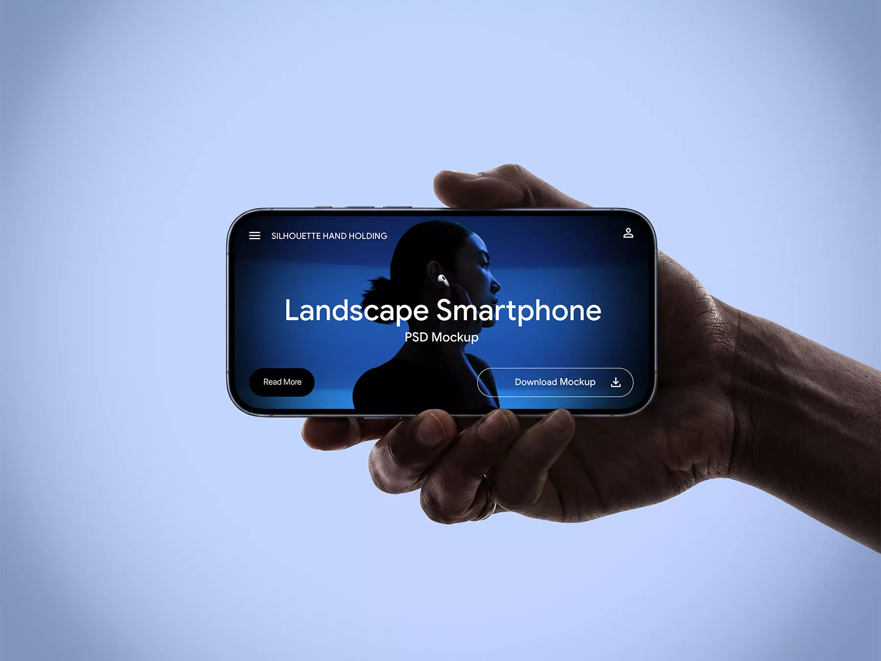 Landscape Smartphone PSD Mockup (Free Download)