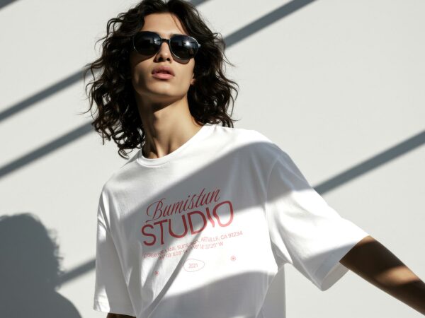 Oversized T-Shirt on Model Mockup (Free Download)