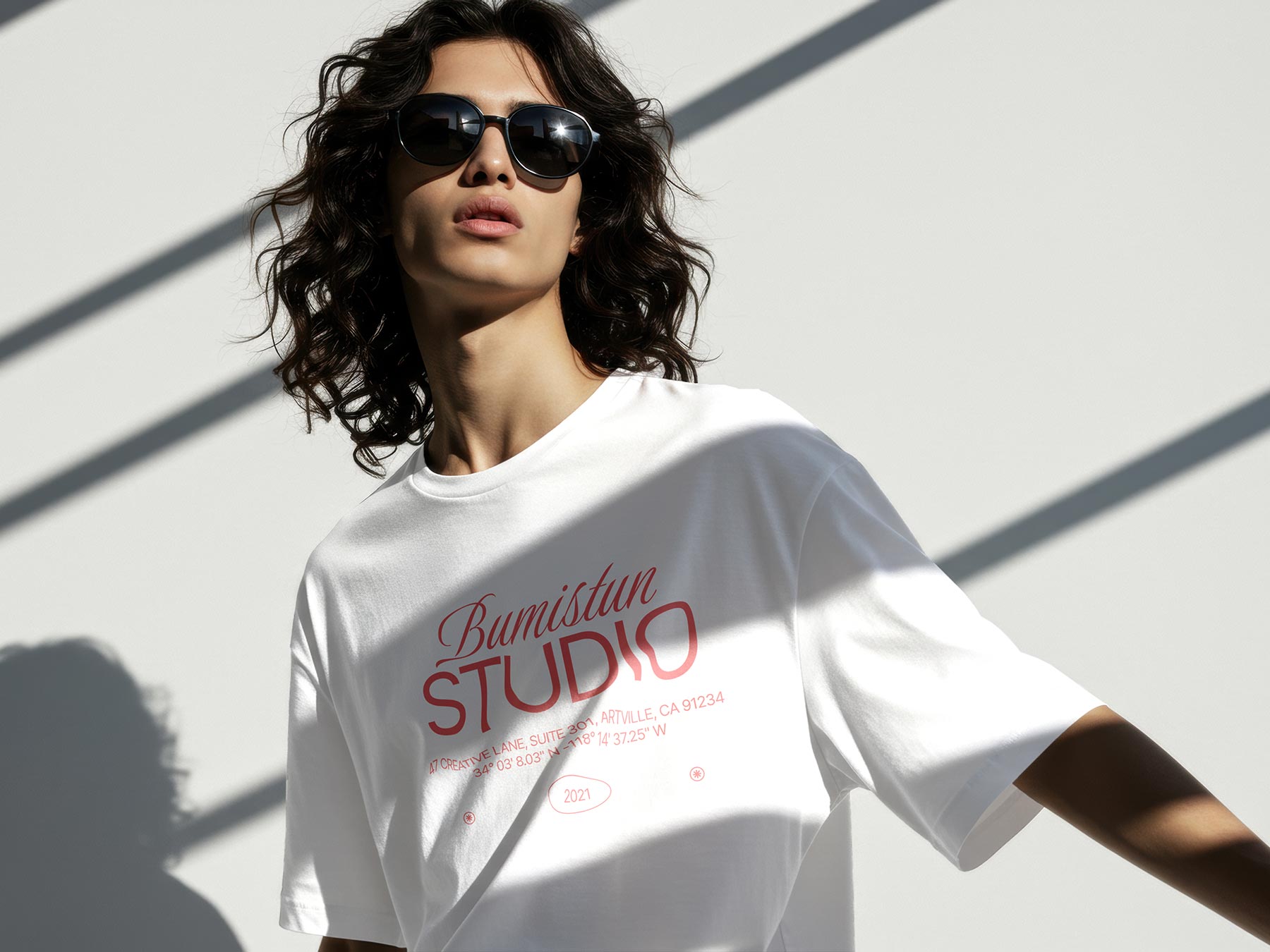 Oversized T-Shirt on Model Mockup (Free Download)