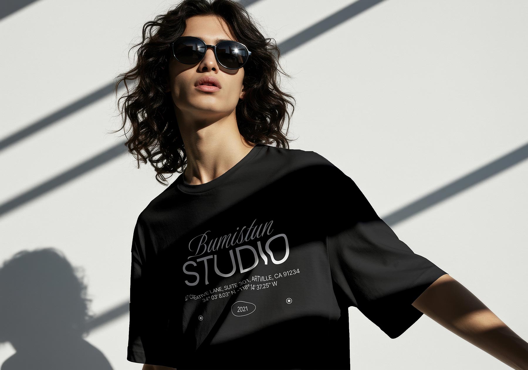 Oversized T-Shirt on Model Mockup (Free Download)