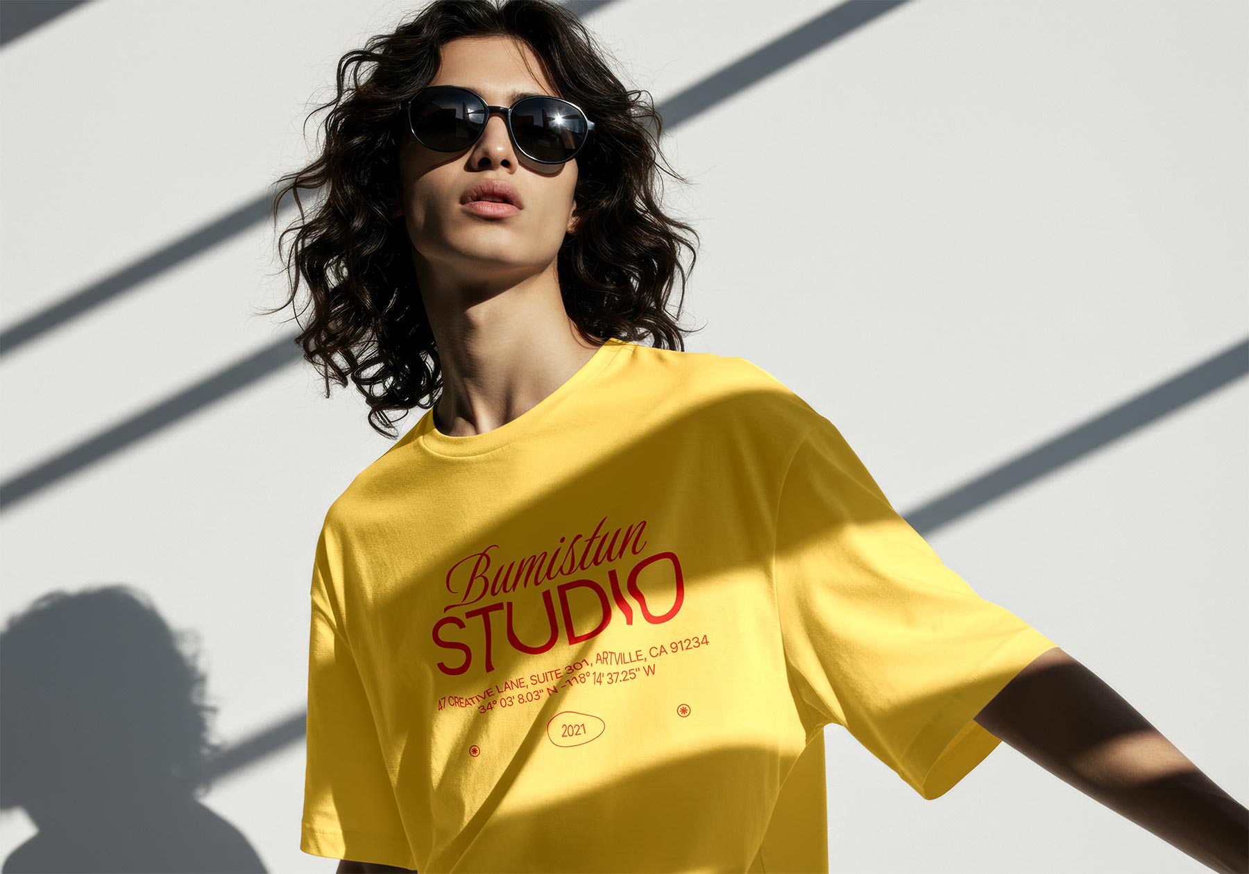 Oversized T-Shirt on Model Mockup (Free Download)