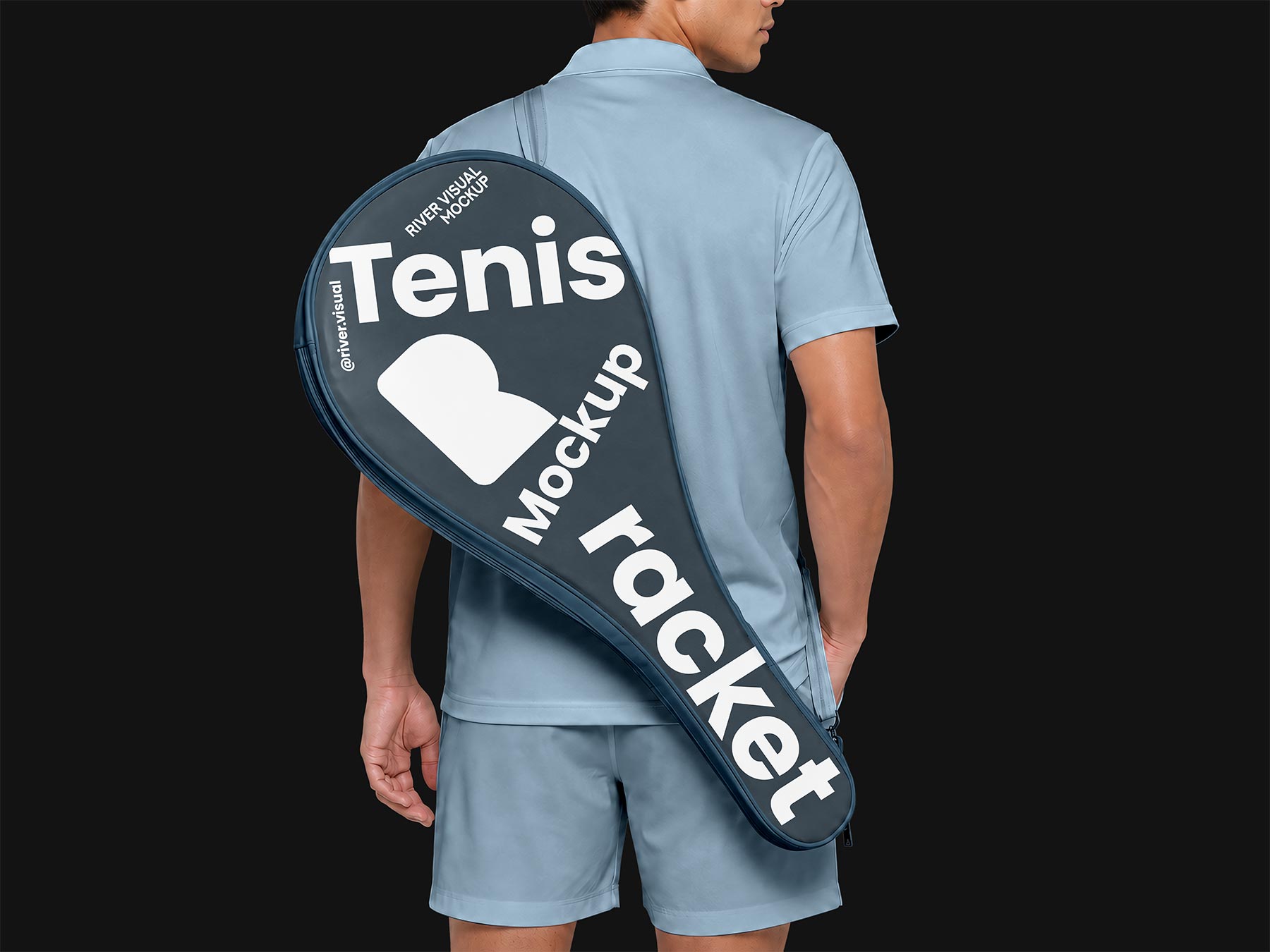 Tennis Racket Bag Free Mockup (PSD)