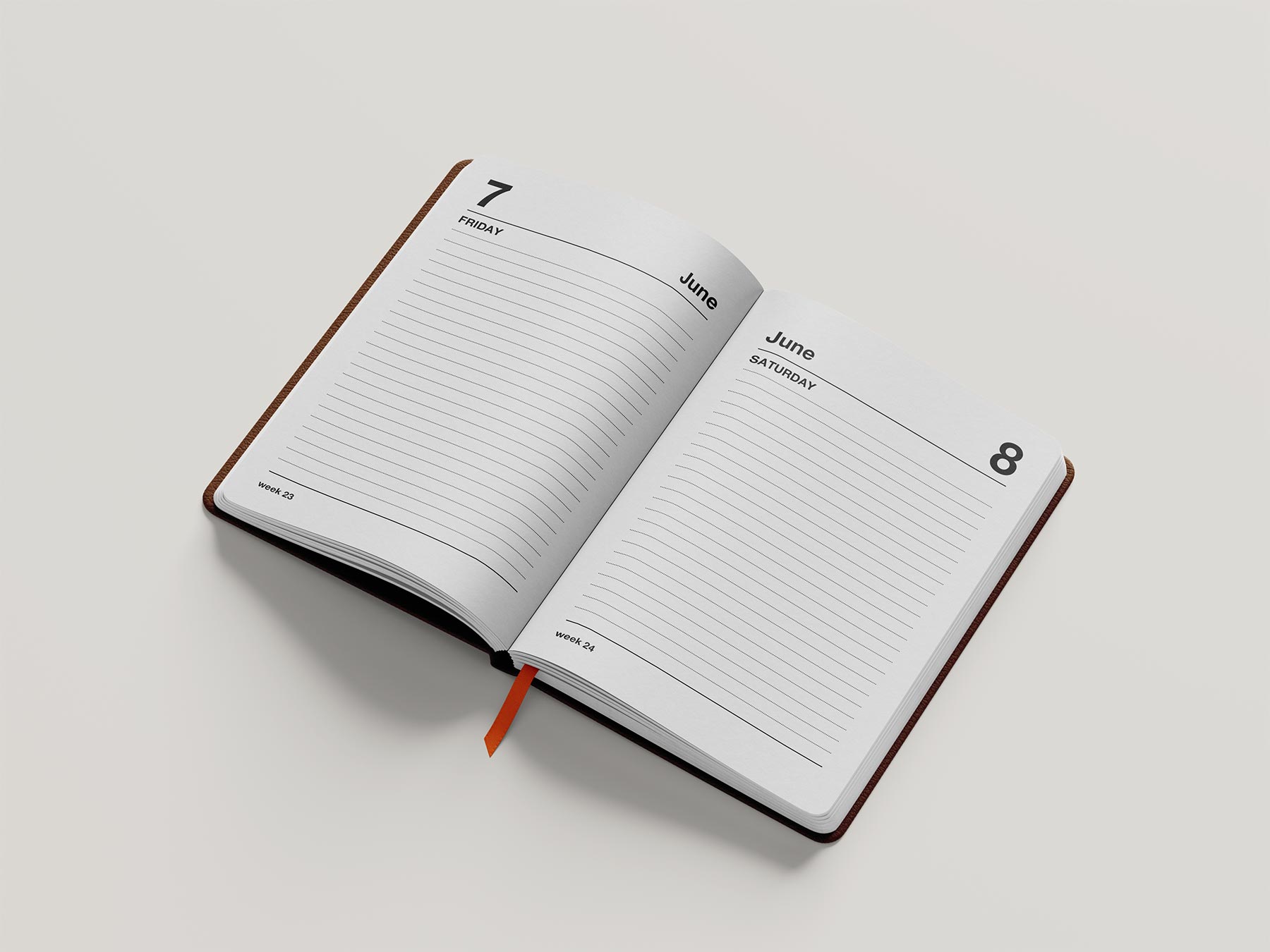Classic Hardcover Notebook & Planner Mockup Set