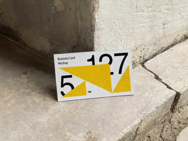 Concrete Business Card Mockup (Free Download)