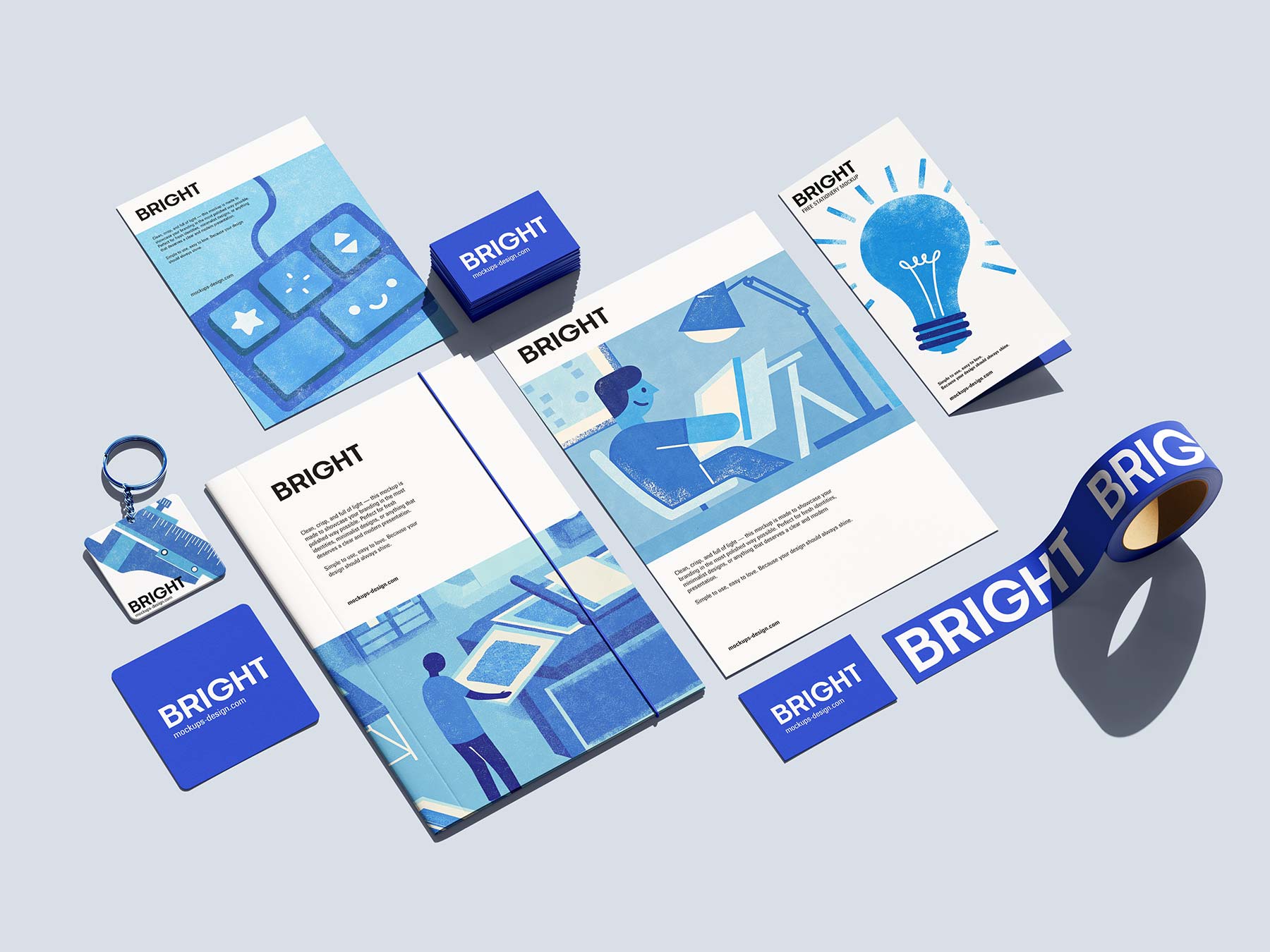 Free Brand Identity Stationery Mockup Set